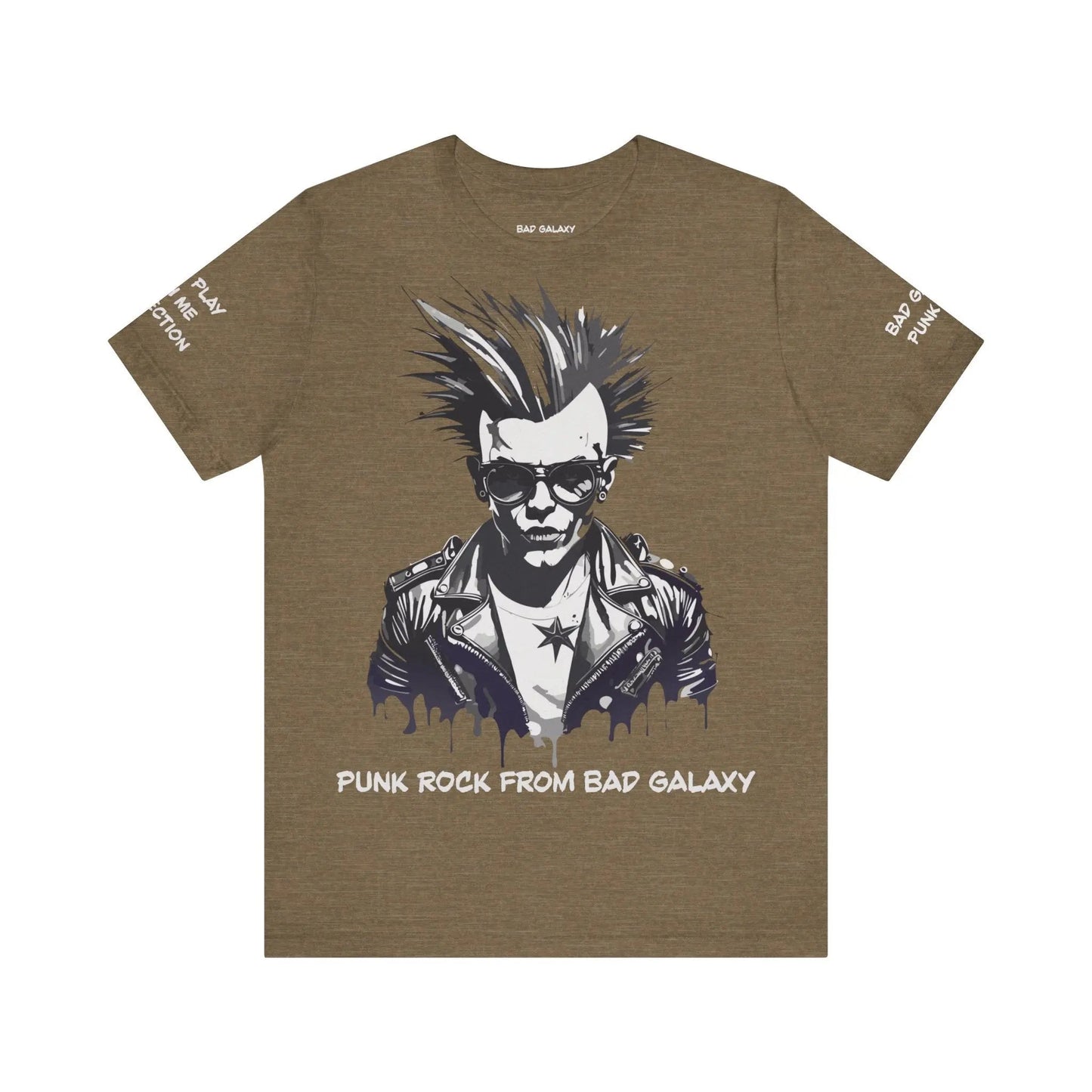 Bad Galaxy Punk Rock Tee Shirt Lightweight Fabric Made To Order 100 Percent Cotton Eco Friendly Inks