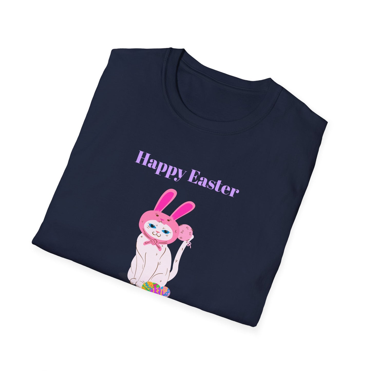 Unisex Easter Bunny T Shirt Softstyle 64000 Tee With Easter Design Print Gildan 100 Percent Ring Spun Cotton