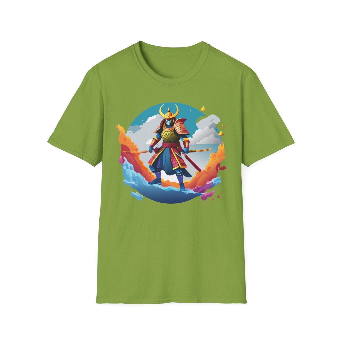 Samurai Shirt Unisex Gildan Softstyle 64000 Tee 100 Percent Ring Spun Cotton Lightweight
