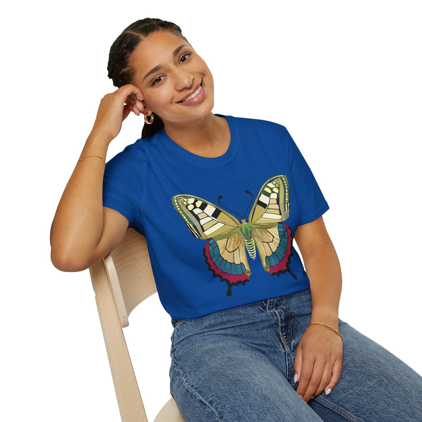 Butterfly T Shirt Unisex Monarch Design Soft Cotton Gildan 64000 Short Sleeve Tee