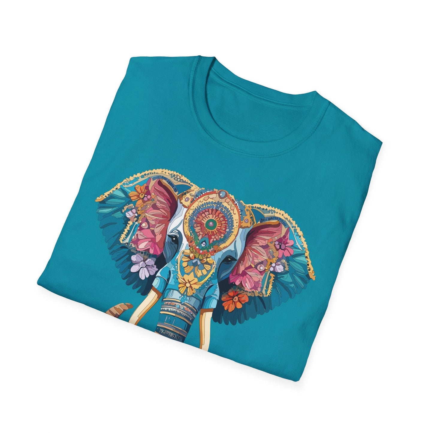 Unisex Elephant Graphic T Shirt Cartoon Elephant Tee Gildan Softstyle 64000 Premium Cotton