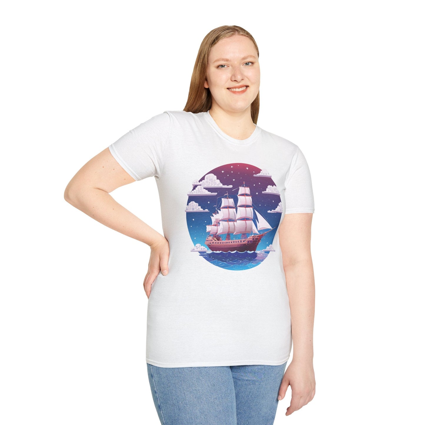 Ship T Shirt Frigate T Shirt Vessel Tee Shirt Unisex Softstyle 100 Percent Ring Spun Cotton