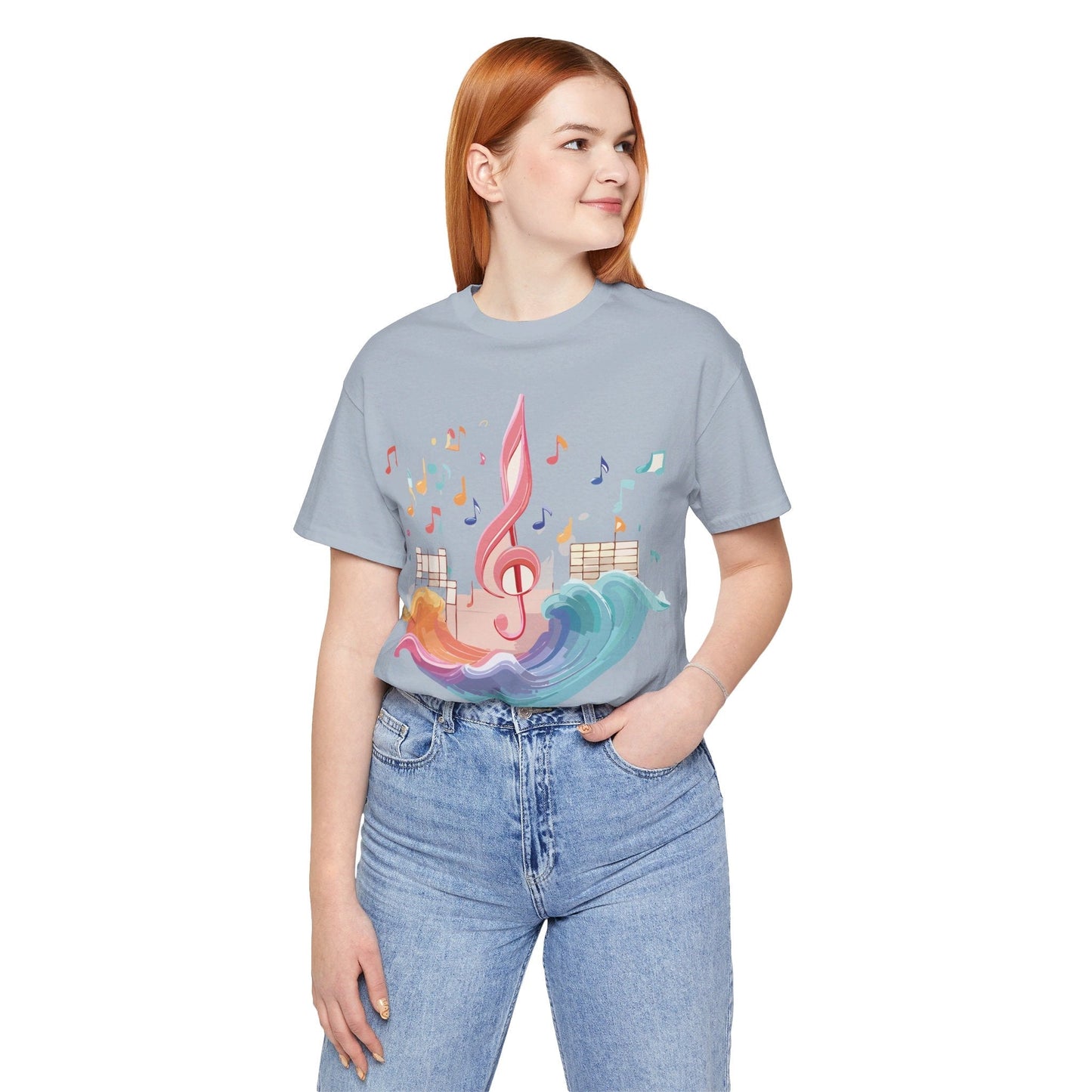Music Graphic Unisex 100 Cotton Vintage Art with Musical Elements Tee 30