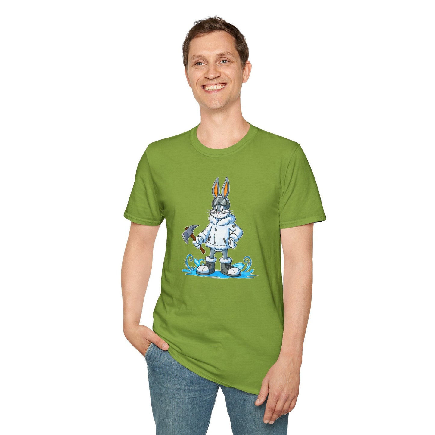 Bugs Bunny T Shirt Unisex Cartoon Animation Graphic Tee Softstyle Short Sleeve By Gildan 64000