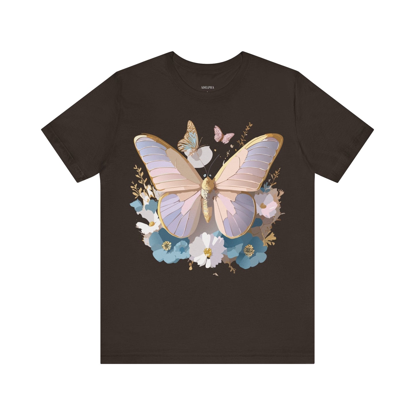 Butterfly Graphic Tee Unisex Short Sleeve Vintage Inspired Artwork Adelpha