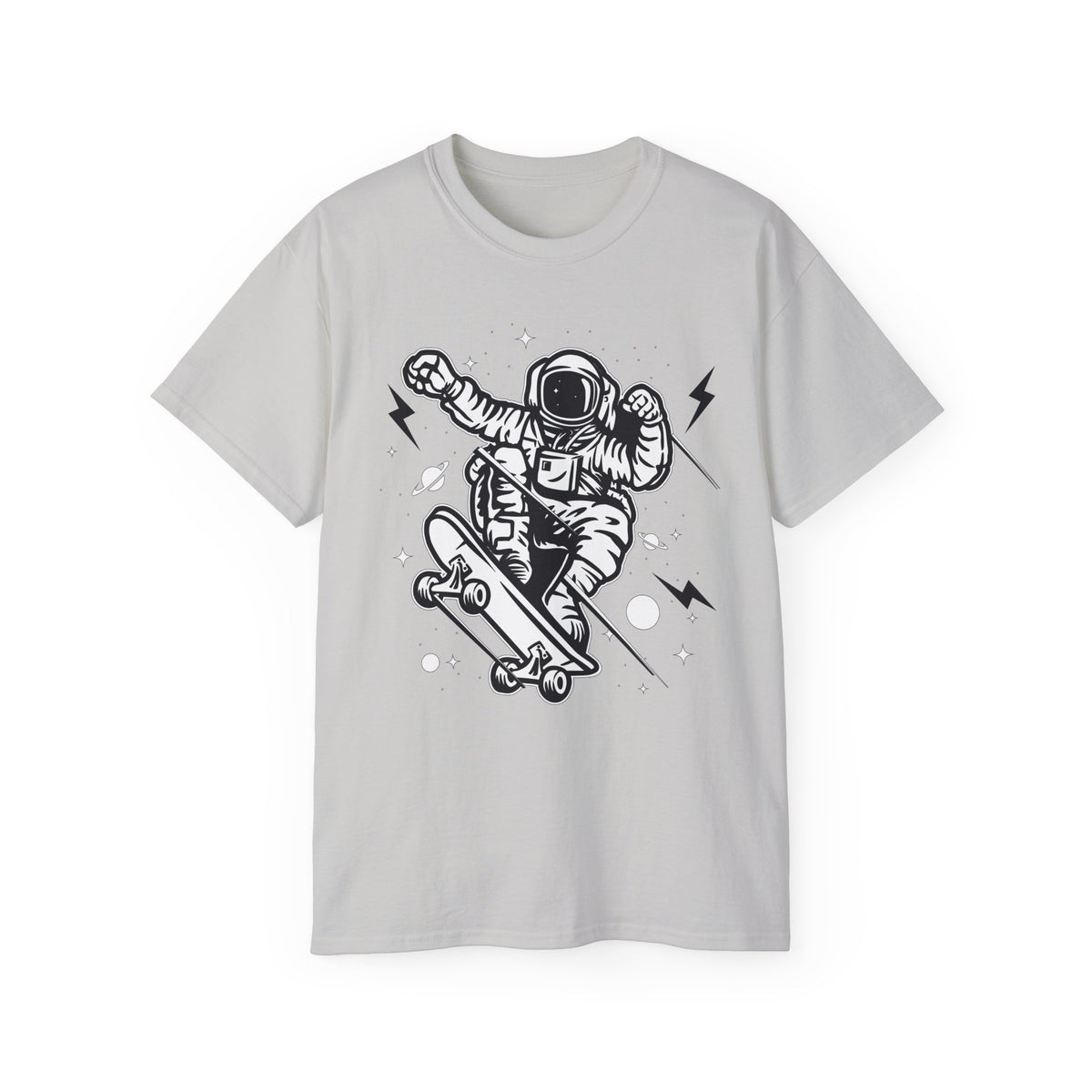 Astronaut Cartoon Graphic Tee Unisex 100 Cotton Gildan T-Shirt