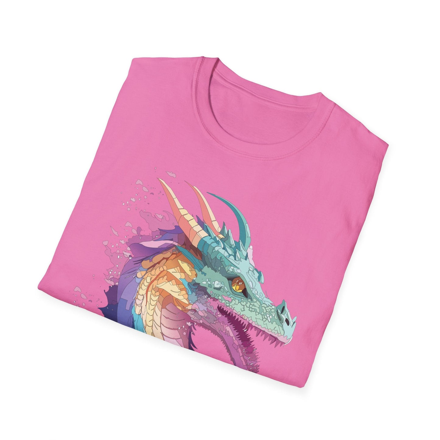 Dragon Graphic Unisex Cotton Softstyle Art Design Tee With Animals 20