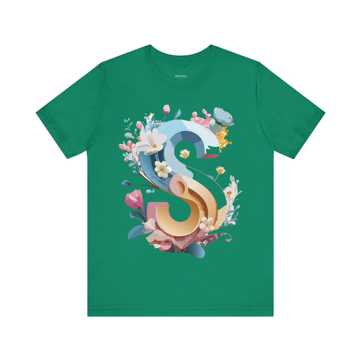 Letter S Graphic Unisex Cotton Bella+Canvas Tee with Art Letter Design