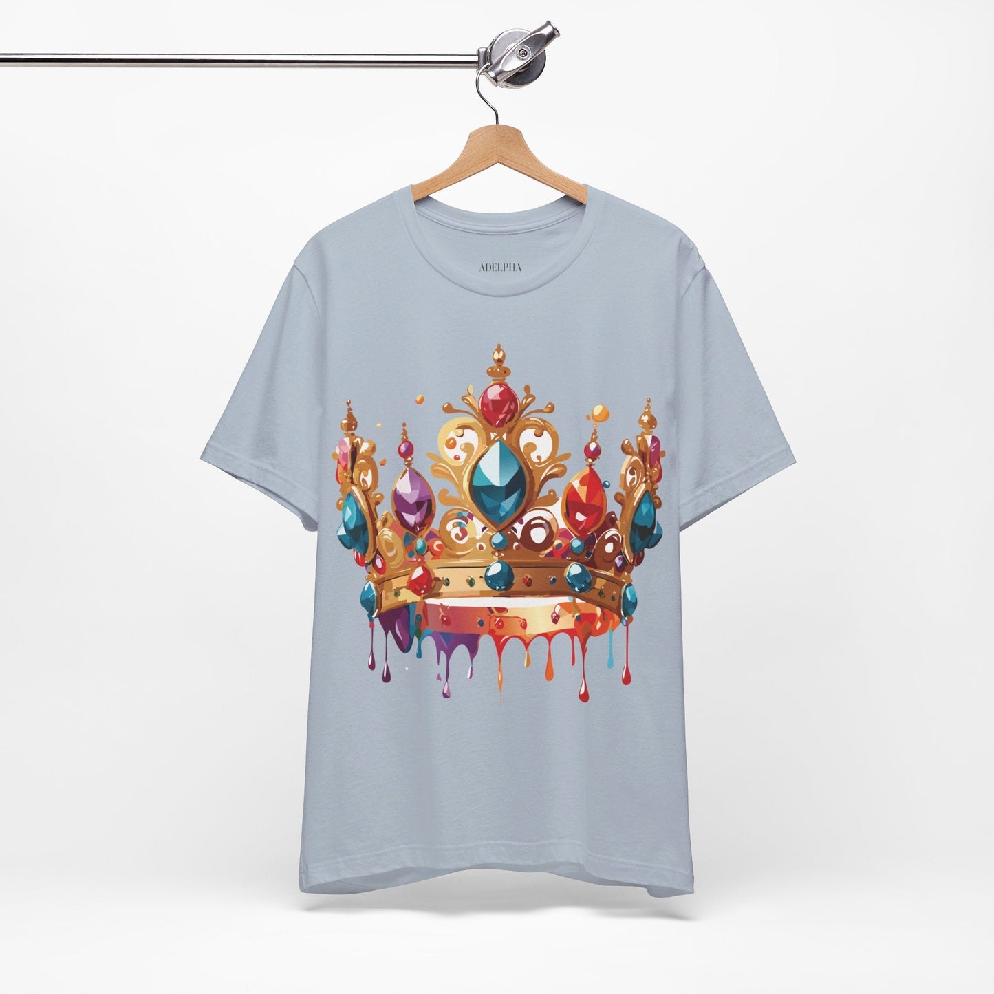 Adelpha Vintage Inspired Graphic Tee Crown Shirt Unisex Short Sleeve Art Design Edition