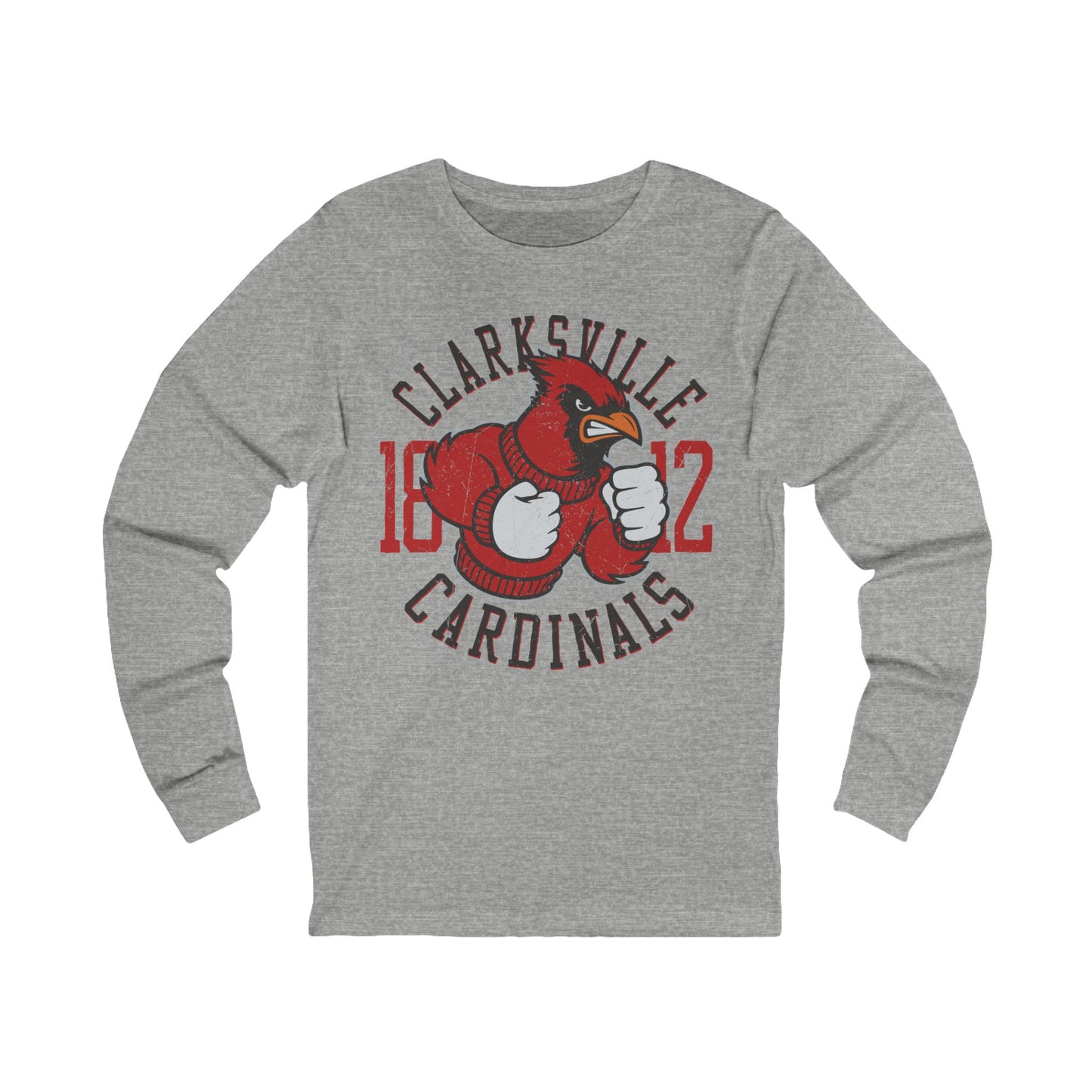 Varan3 Unisex Cardinals Logo Long Sleeve Tee, Sports Logo Jersey Shirt, Sports Cardinals T-Shirts with Long Sleeves