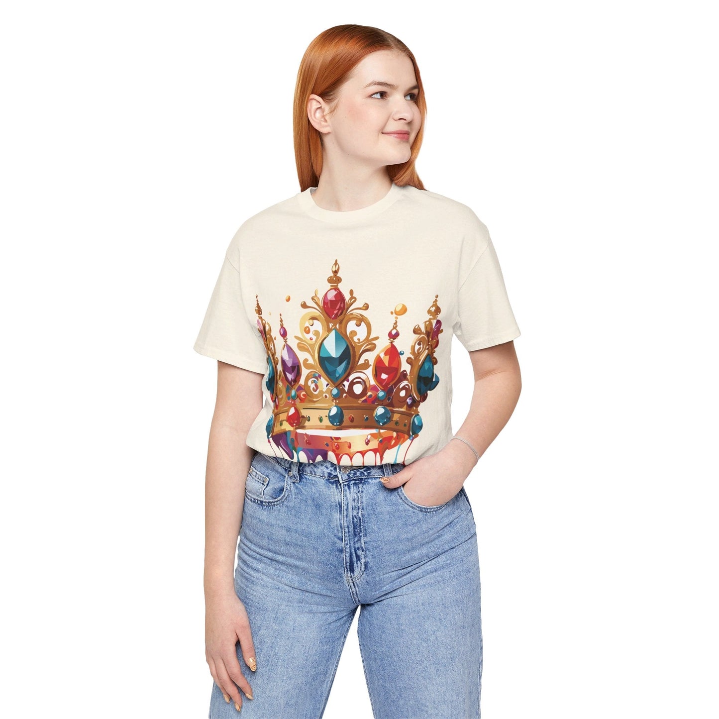 Adelpha Vintage Inspired Graphic Tee Crown Shirt Unisex Short Sleeve Art Design Edition