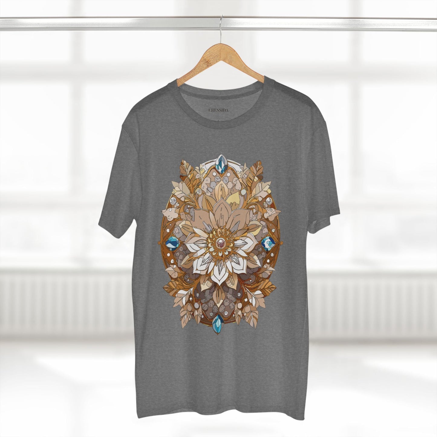 Floral Graphic T-Shirt Unisex 100 Cotton Art Design with Antique Flowers Tee 23