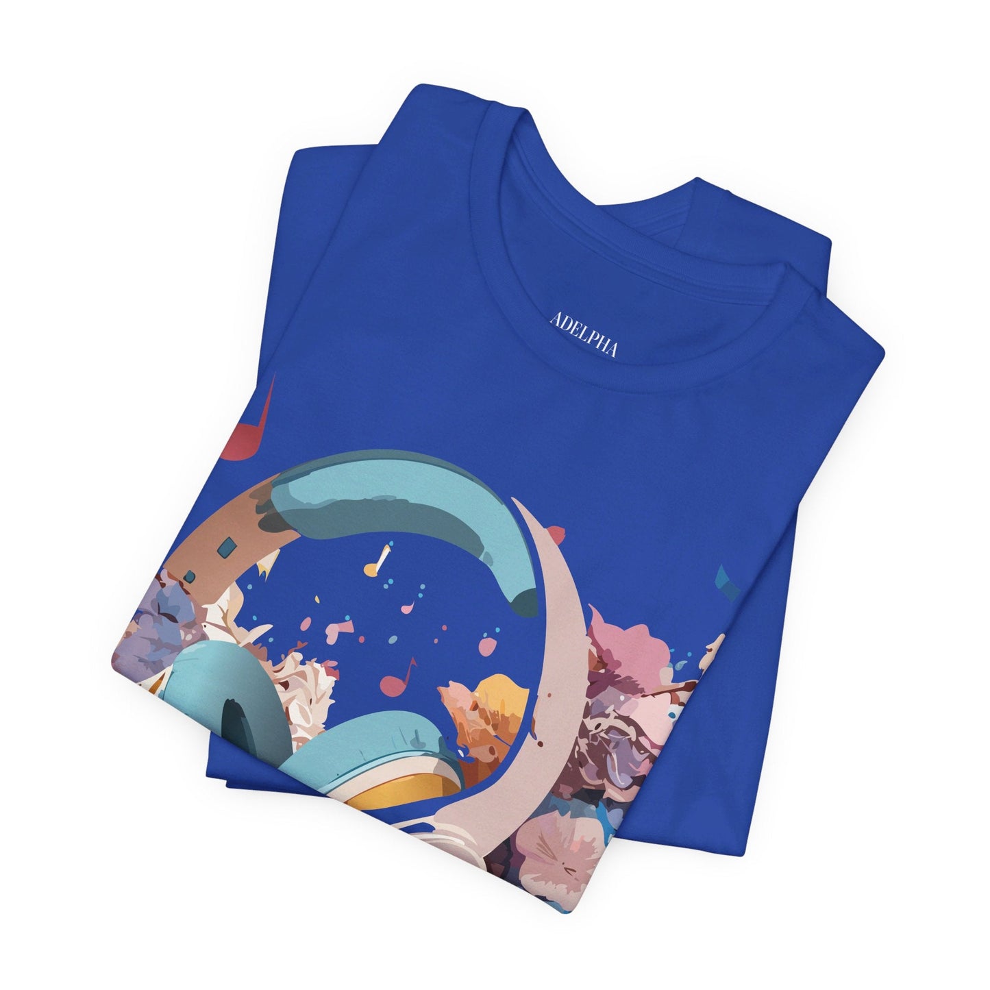 Music Graphic Unisex 100 Cotton Vintage Art with Musical Elements Tee 1