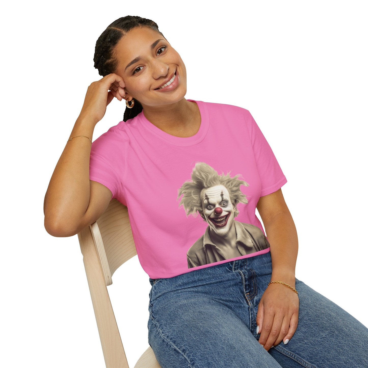 Clown Shirt Unisex T Shirt Funny Man Circus Shirt Scary Man Shirt Softstyle Gildan 64000