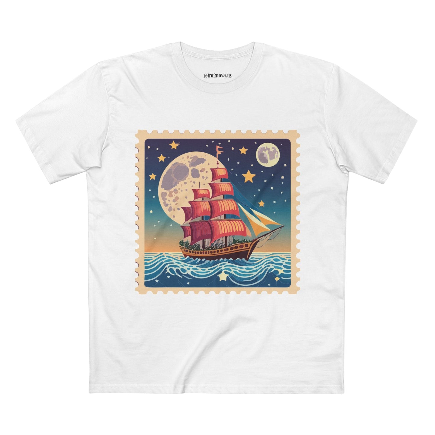 Stamp Shirt Postage Stamp Tee Unisex Premium Cotton Art Design Original Art By Retro2Nova Collection