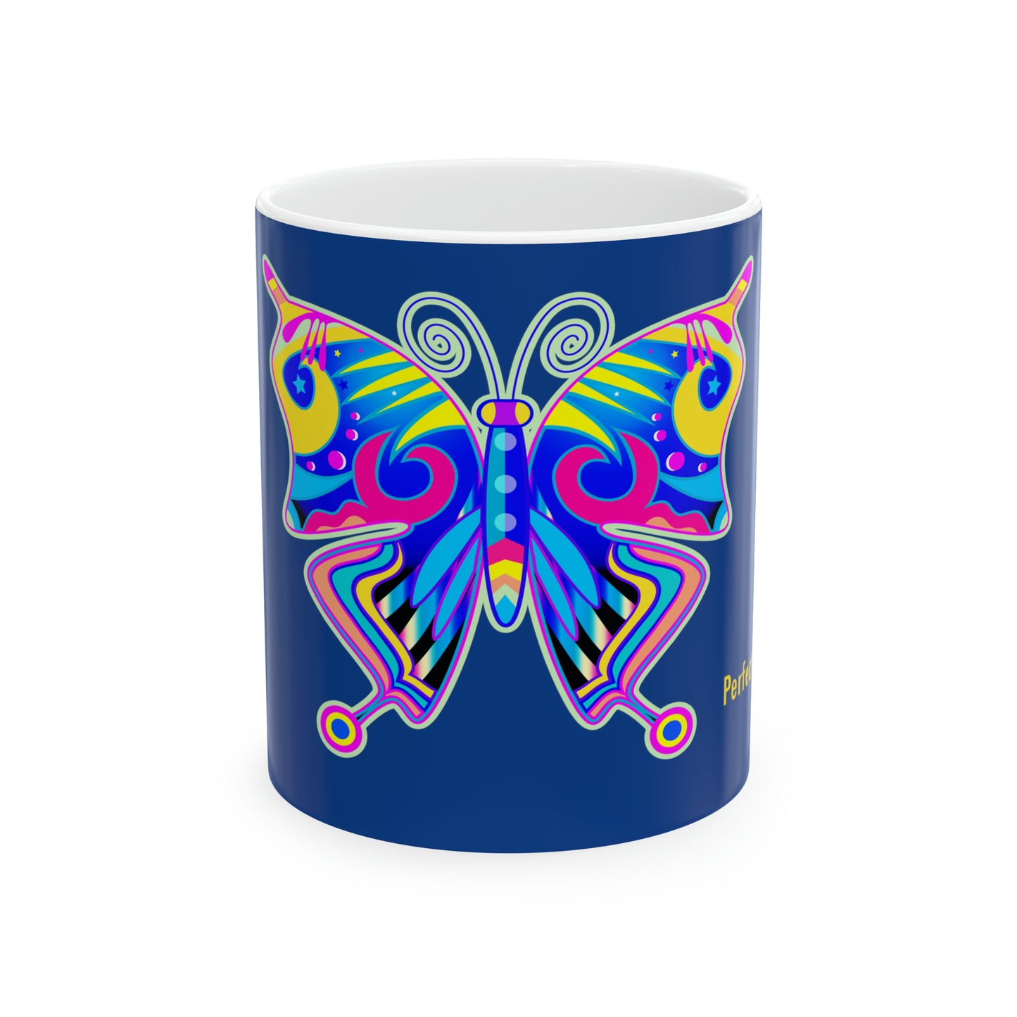 Tasse à café et à thé avec imprimé papillon