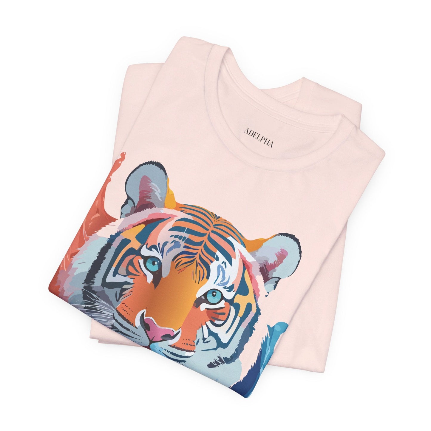 Tiger Graphic Unisex 100 Cotton Vintage Art with Animal Tee 22