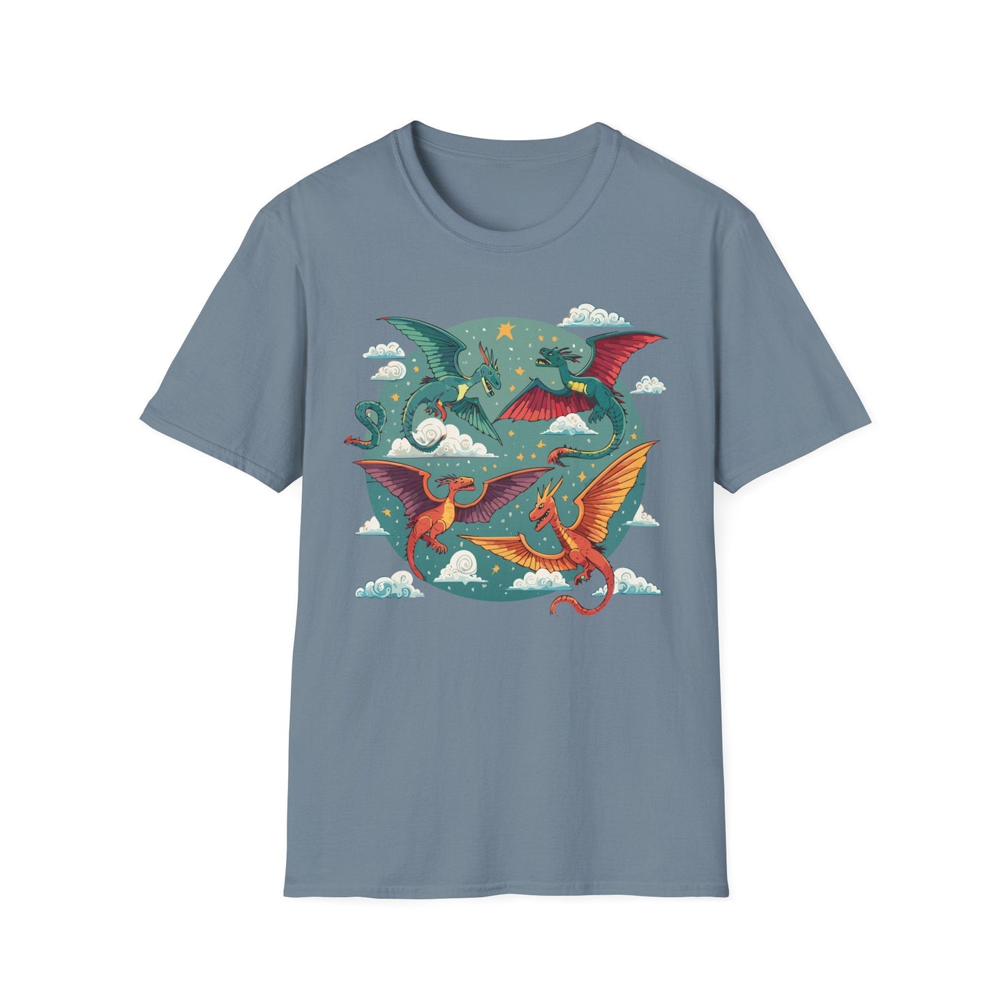 Dragon Graphic Unisex 100 Cotton Tee with Animal Artwork Design 15
