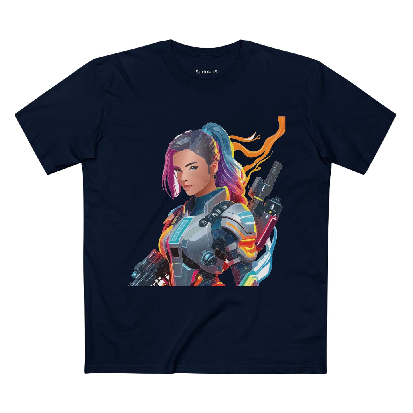 Army-woman Graphic Unisex 100 Cotton Staple Tee 10