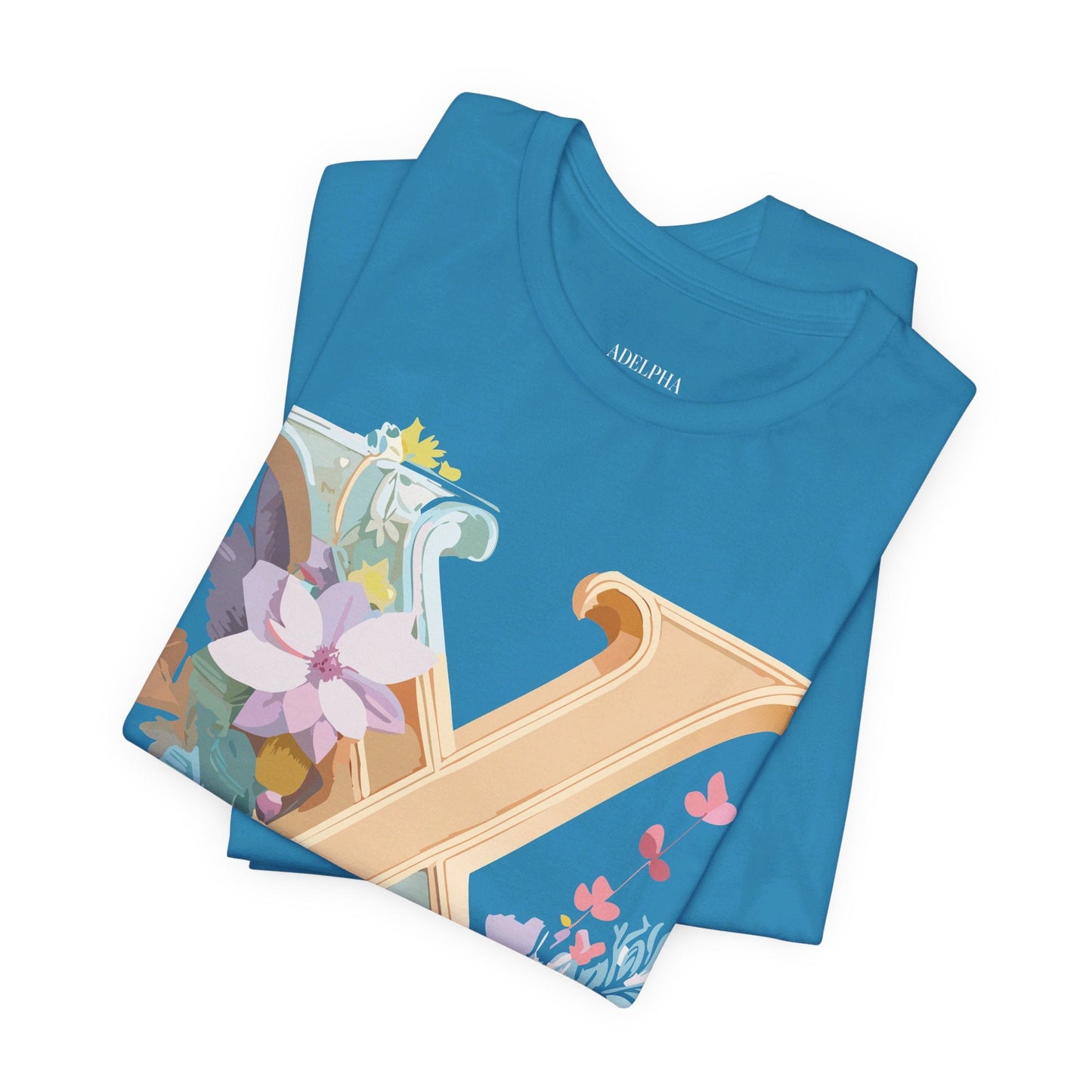 Letter X Shirt Graphic Tee Unisex Vintage Inspired Artwork By Adelpha Premium Comfort