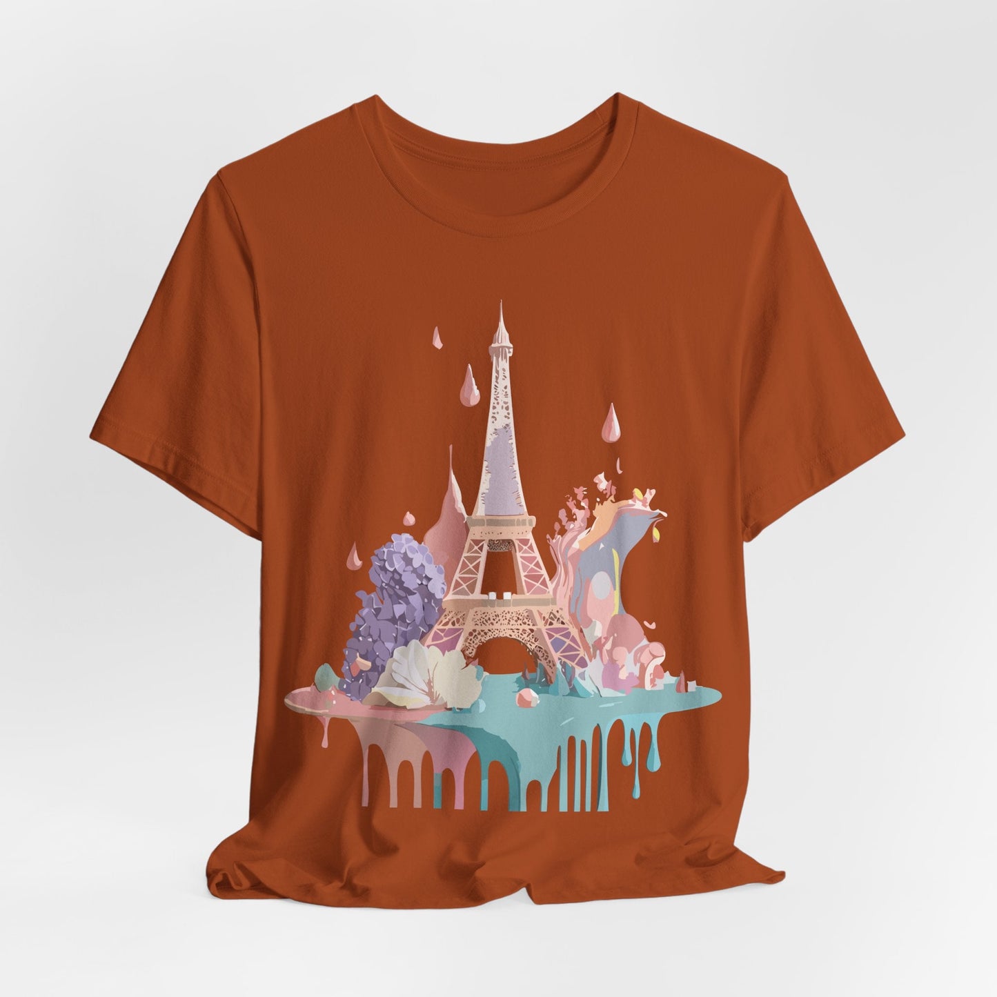 Paris Graphic Tee Unisex Short Sleeve Shirt With Vintage Inspired Adelpha Artwork