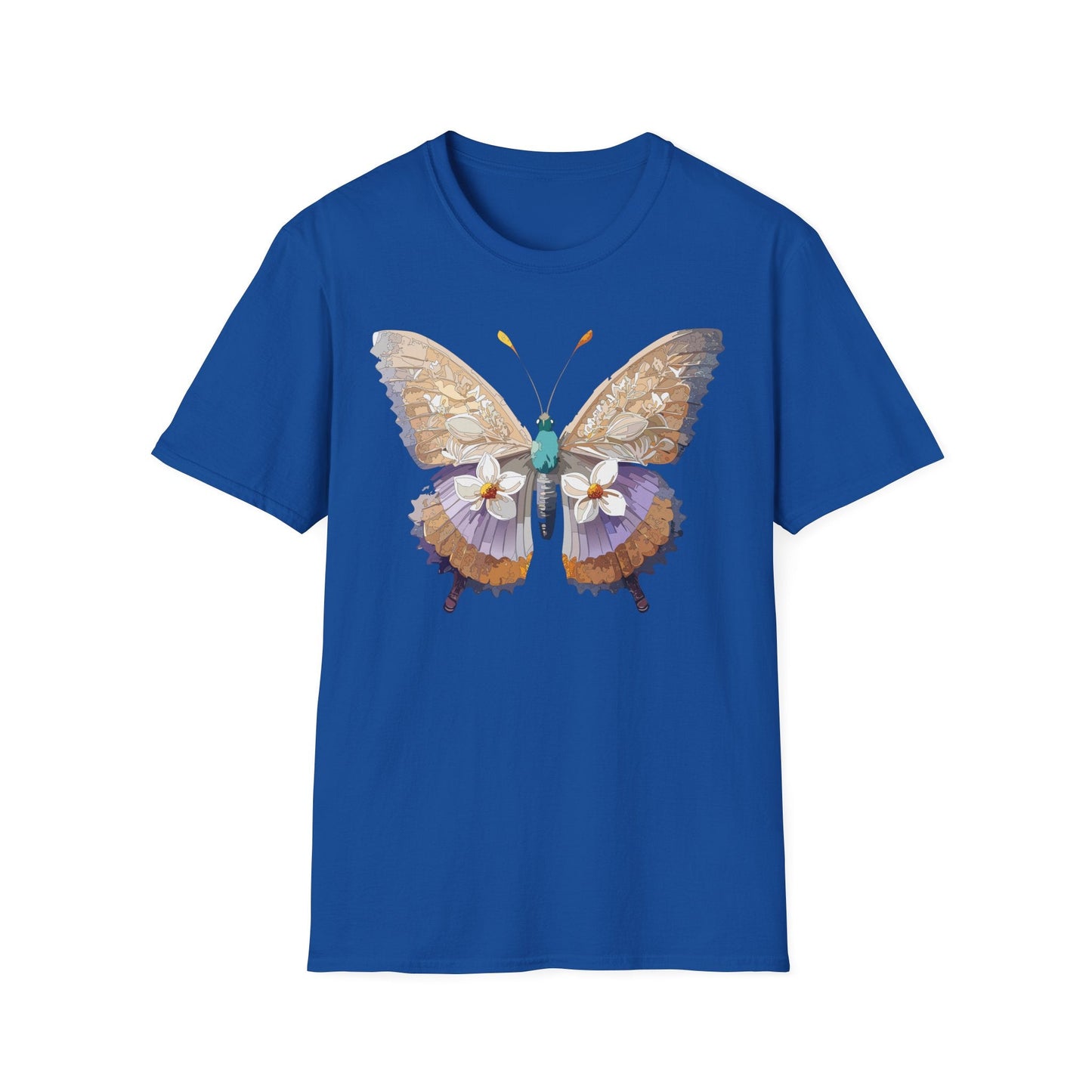 Butterfly Shirt Unisex T Shirt With Monarch Design Softstyle Gildan 64000 100 Percent Cotton Tee