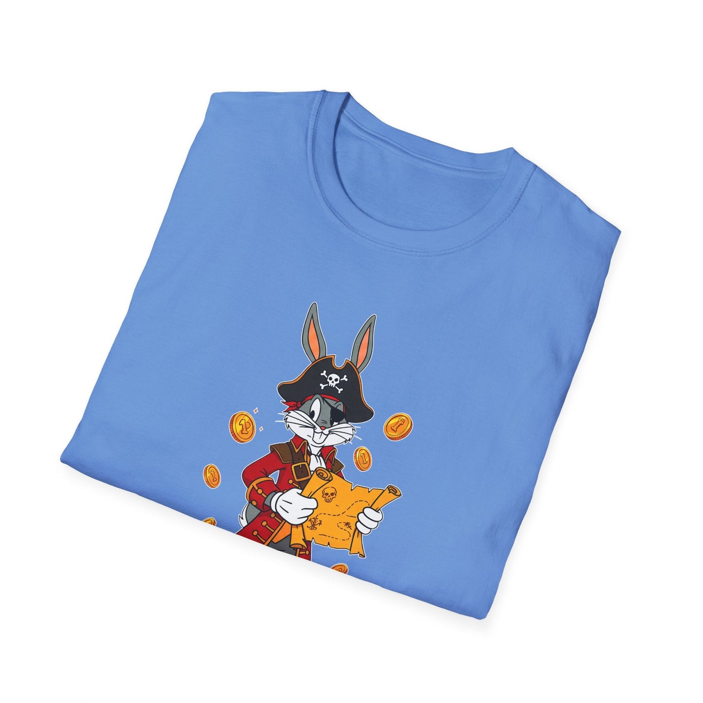 Bugs Bunny Cartoon T Shirt Unisex Gildan Softstyle 64000 Tee With Animated Artwork