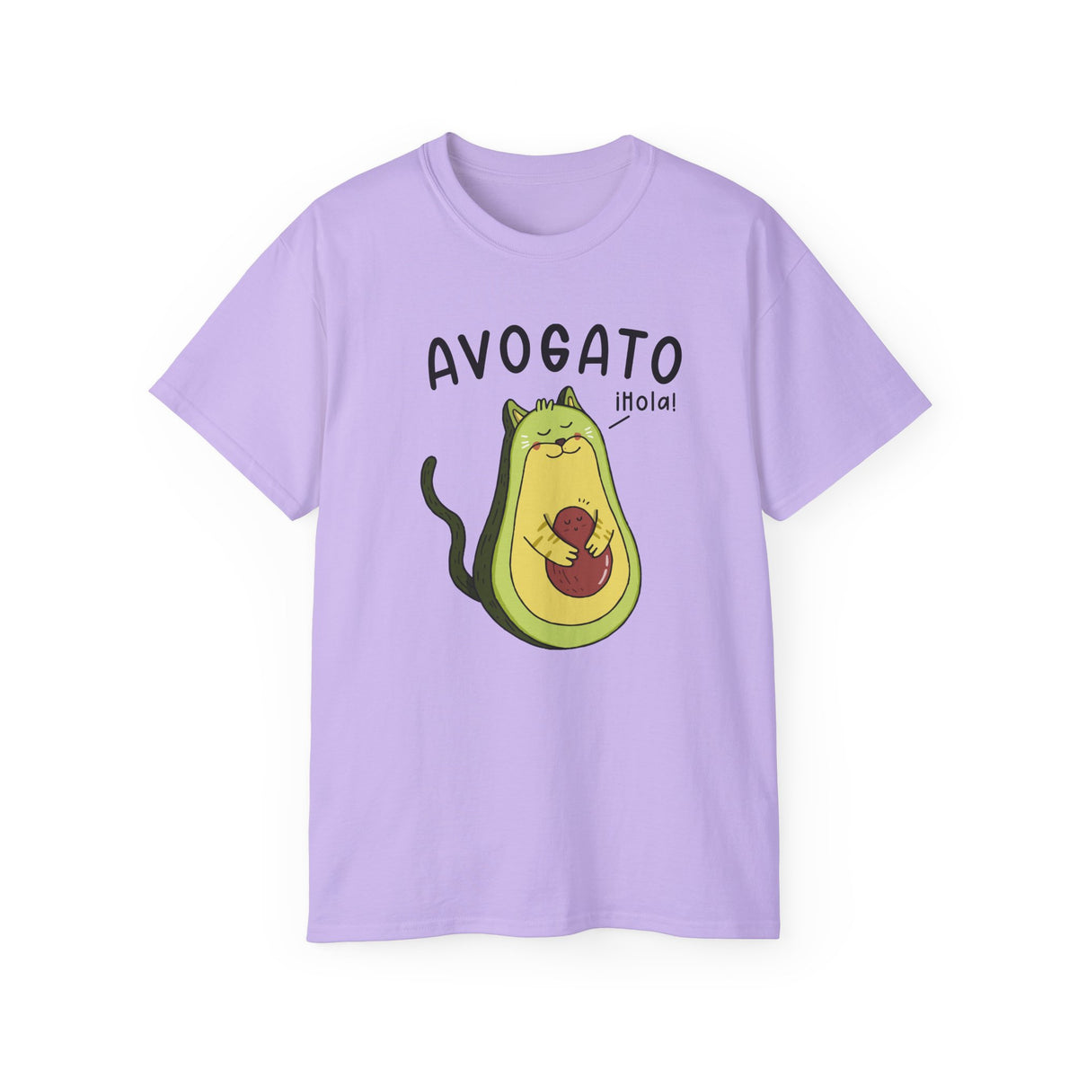 Avogato Avocado Cat Tee | Cute Avocado Cat Illustration