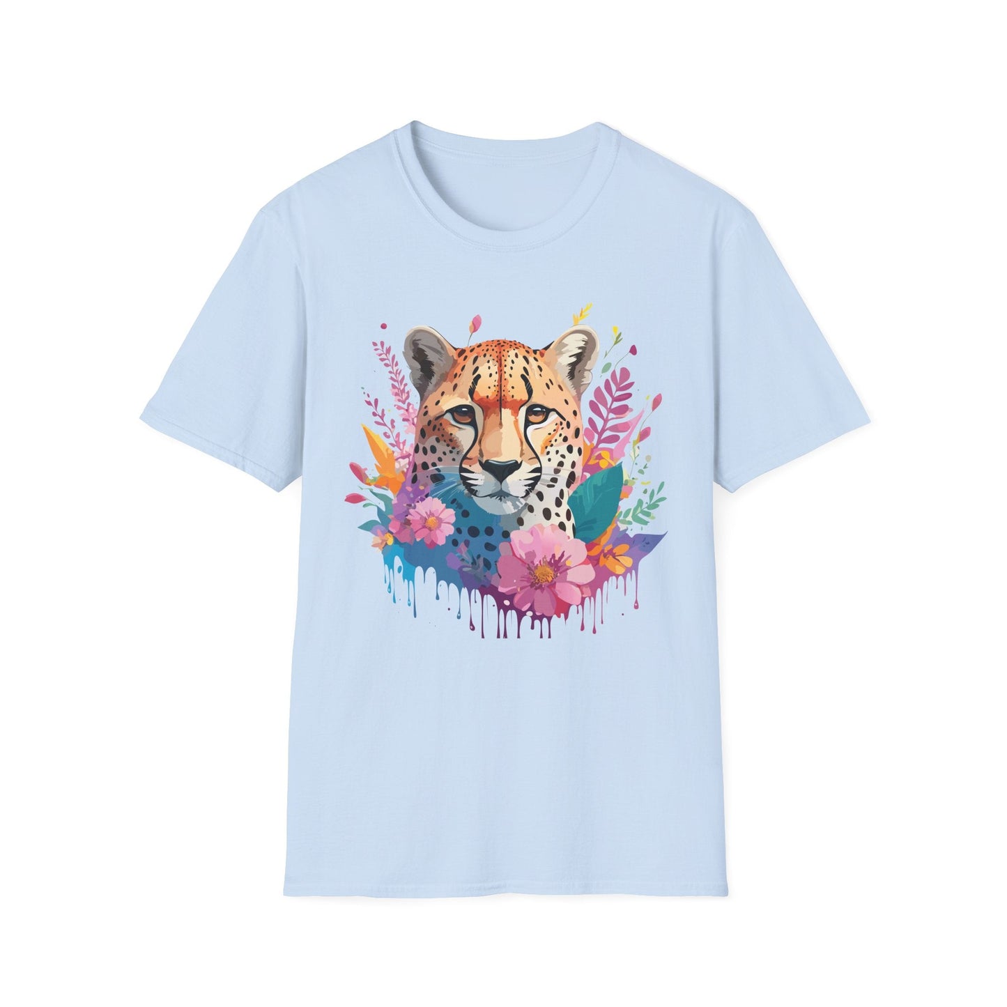 Unisex Cheetah Print Tee Softstyle Gildan 64000 Lightweight Apparel