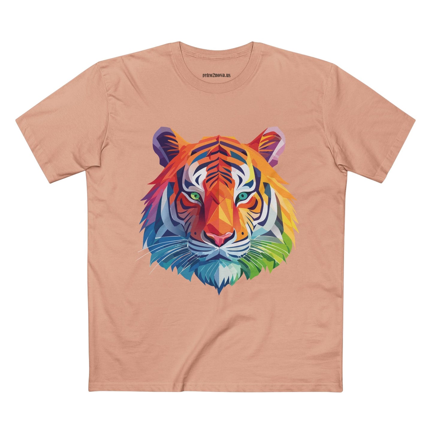 Tiger Animal Shirt Unisex Premium Cotton Tee With Original Art Design Retro2Nova Art Collection Exclusive Art Print