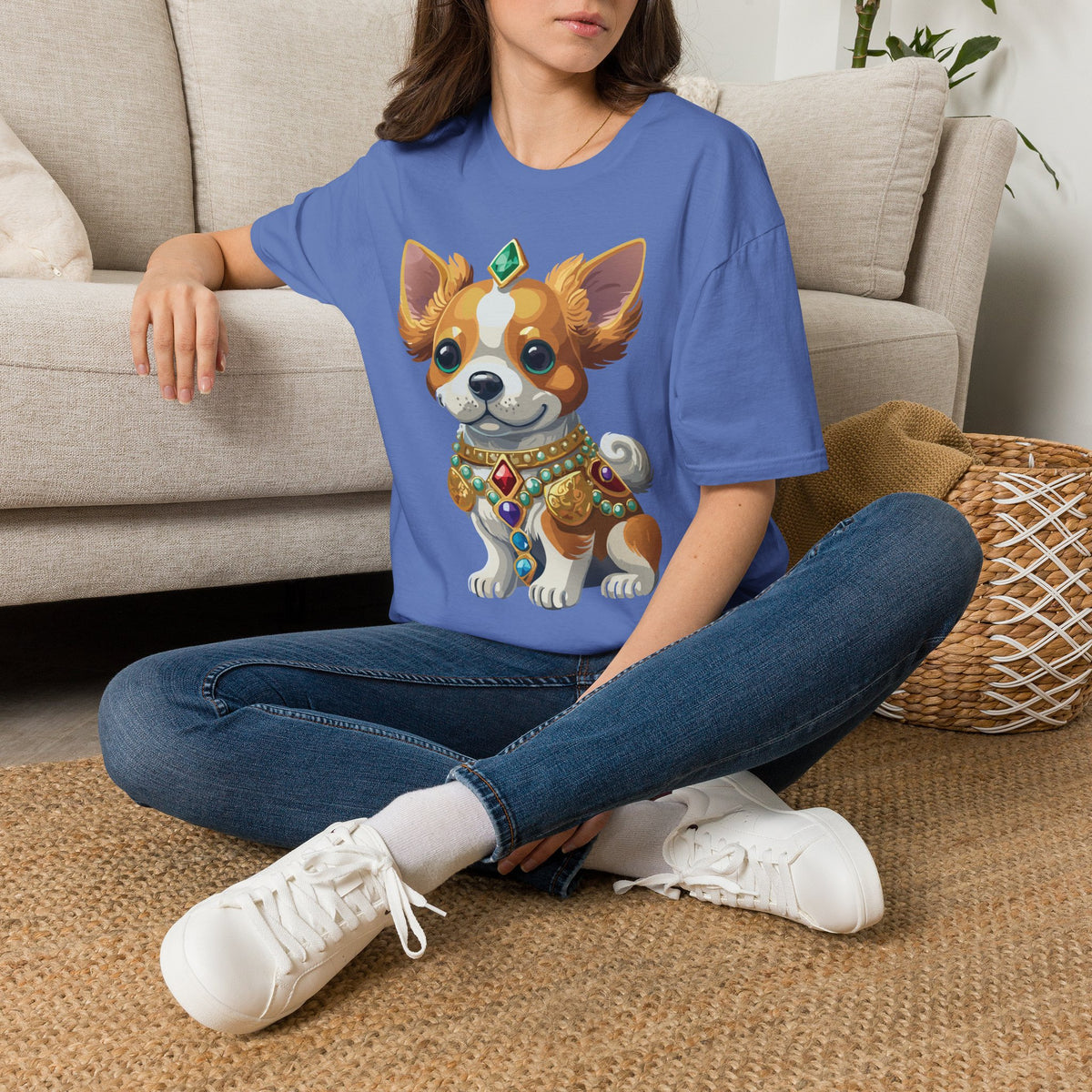 Corgi Prince T-Shirt — Cute Royal Dog Graphic Design Unisex 100 Cotton Gildan T-Shirt
