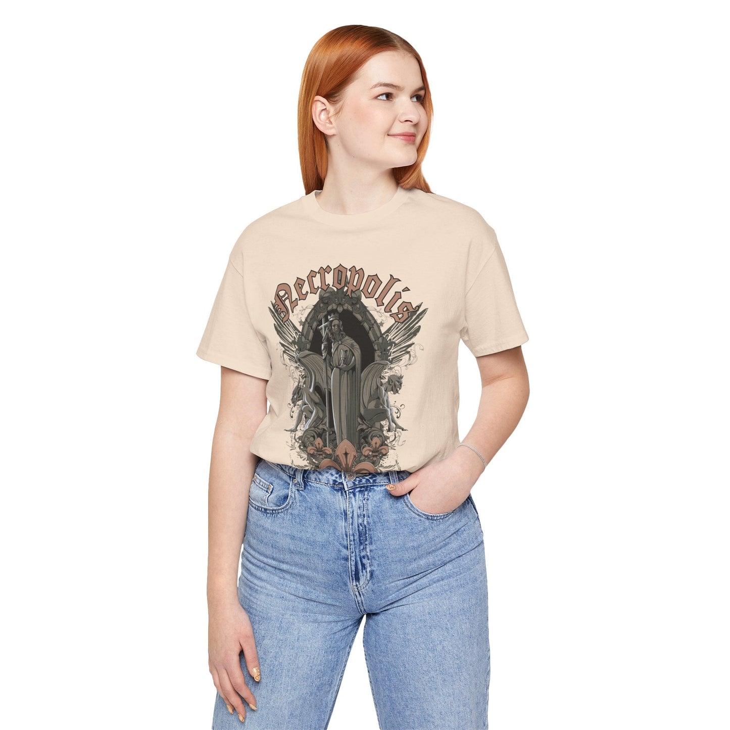 Gothic Skull Graphic Unisex Cotton T-Shirt r7