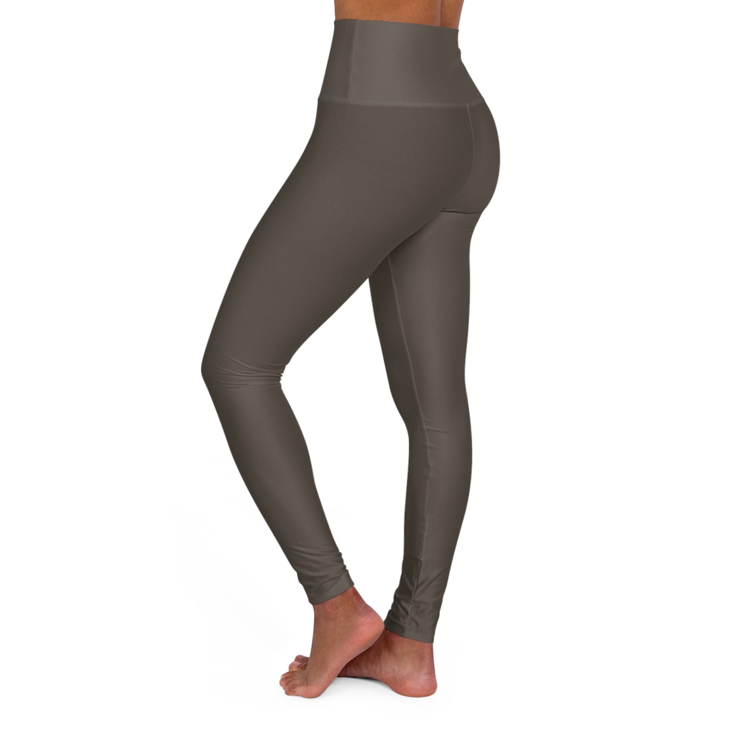 High-Waist Stone Olive Yoga Leggings Seamless Stretch Women's Seamless Dark Olive Poly-Span Activewear