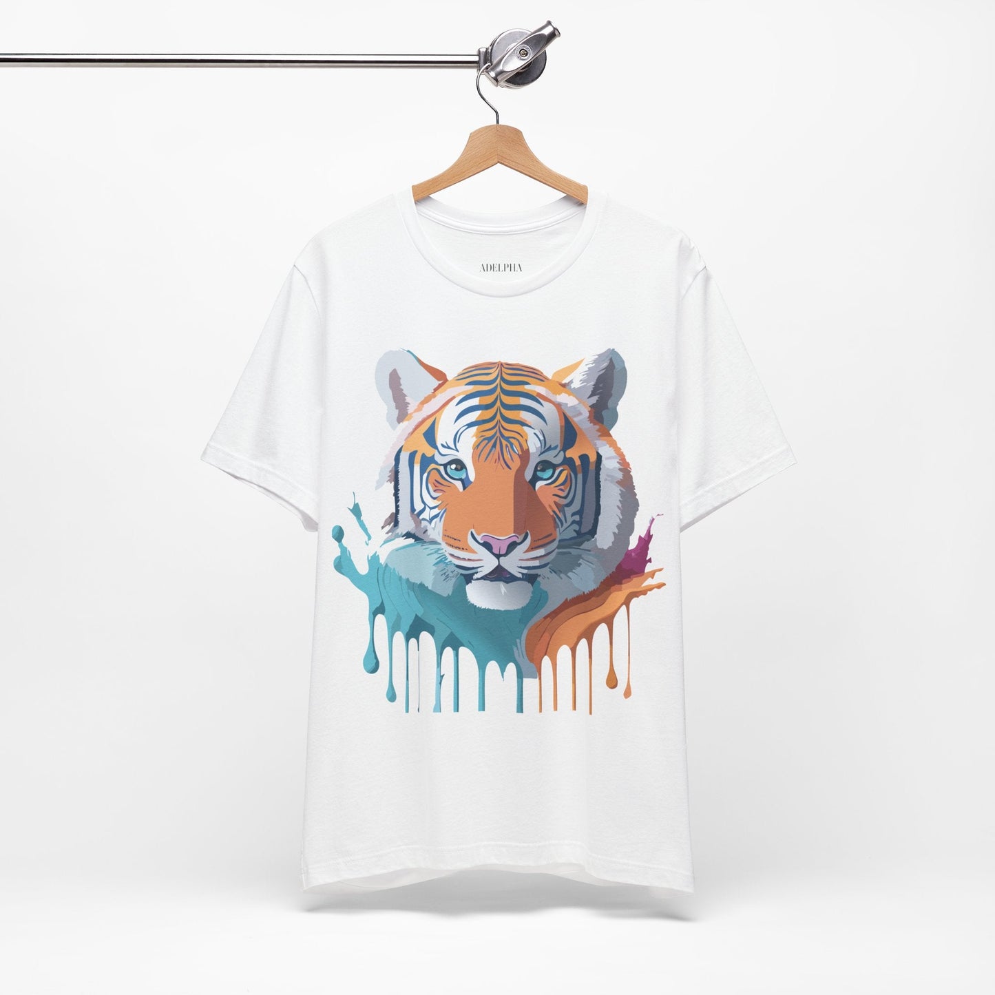 Tiger Graphic Unisex 100 Cotton Vintage Art with Animal Tee 16