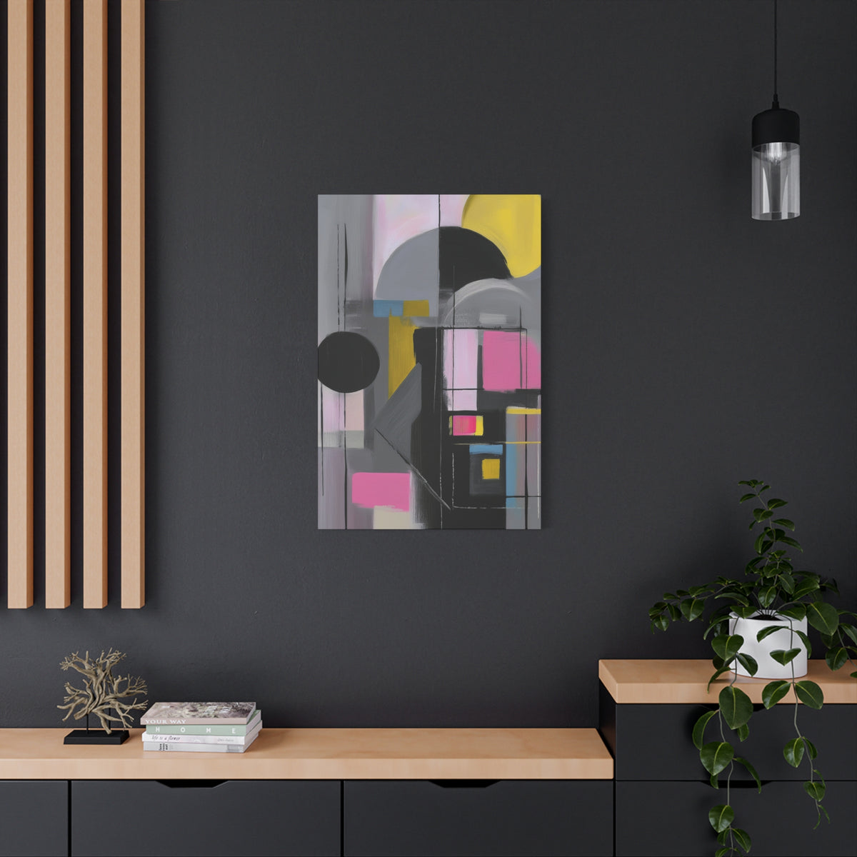 Abstract Geometric Painting Print Canvas 20x24,20x30,24x30 24x32,24x36,30x40 32x48,36x48,40x60 Pine-Wood Inner Frame ABS-37