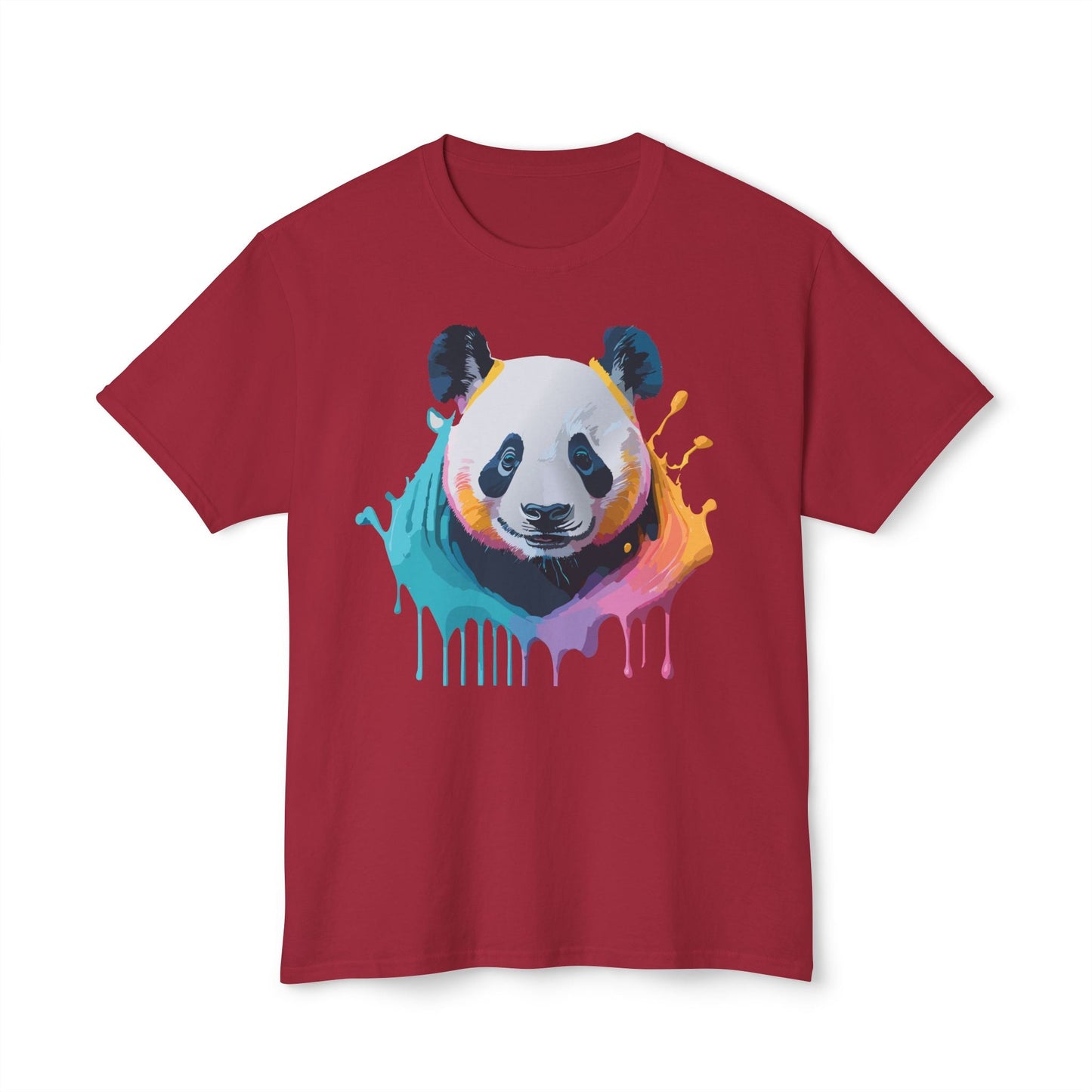 Unisex HD Cotton Panda T Shirt With Full Color Panda Art Print Made In USA Premium Fit For All Sizes