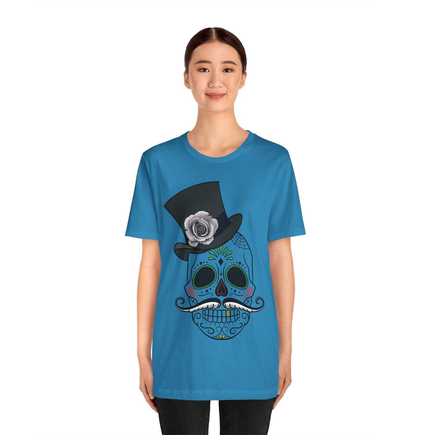 Unisex Cotton Tee Shirt with Skull