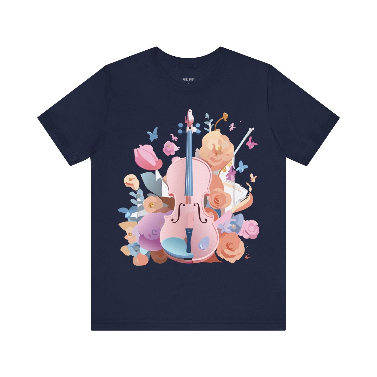 Music Graphic Unisex 100 Cotton Vintage Art with Musical Elements Tee 9