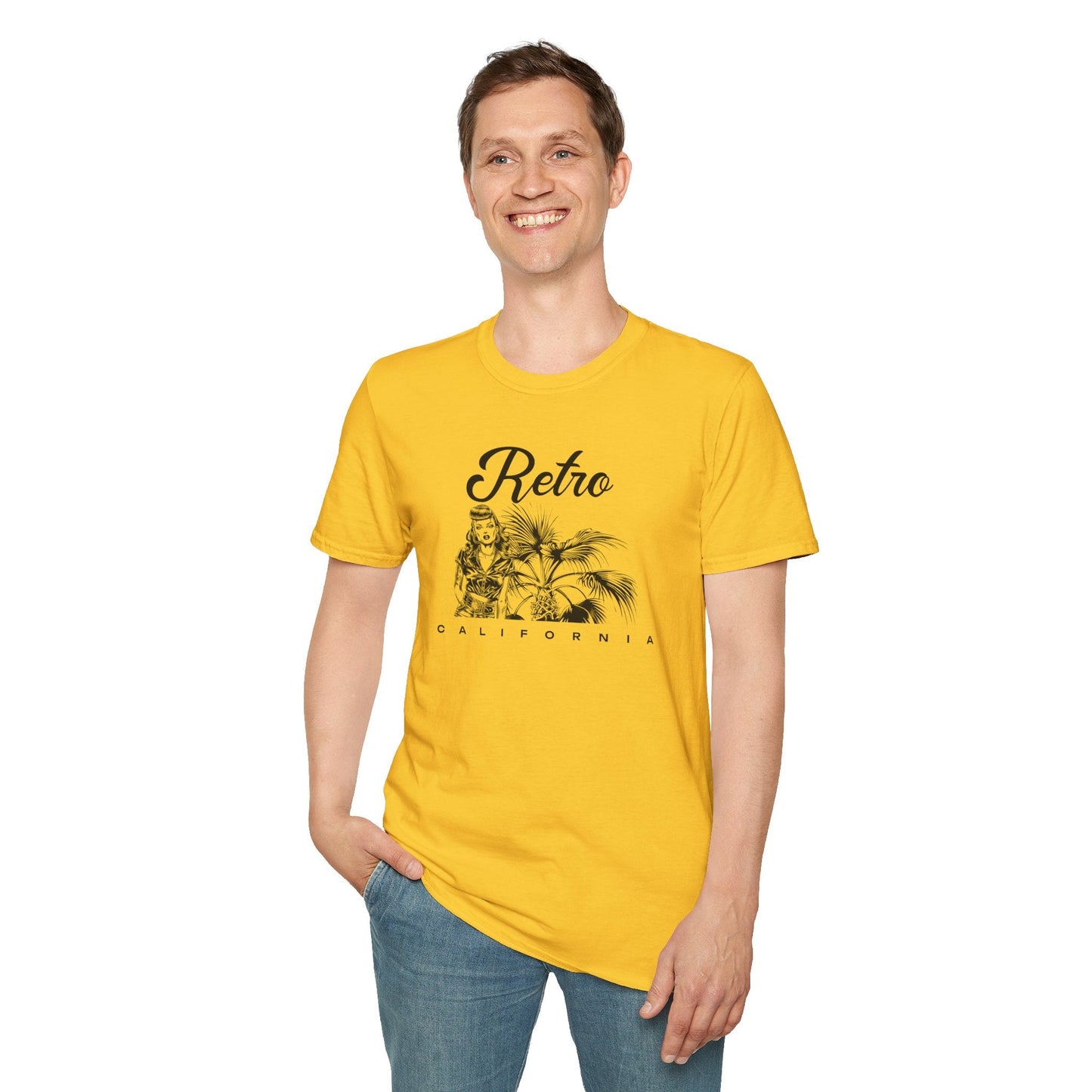 Retro California T-Shirt Unisex Cotton Vintage Palm Beach Graphic Tee