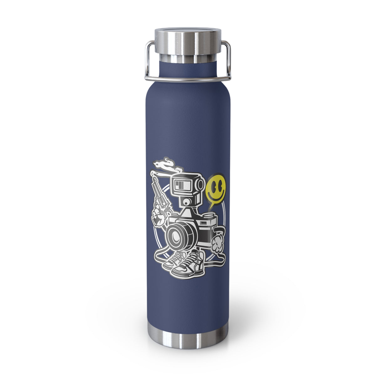 22oz Copper Insulated Water Bottle with Cartoon Design - CV50