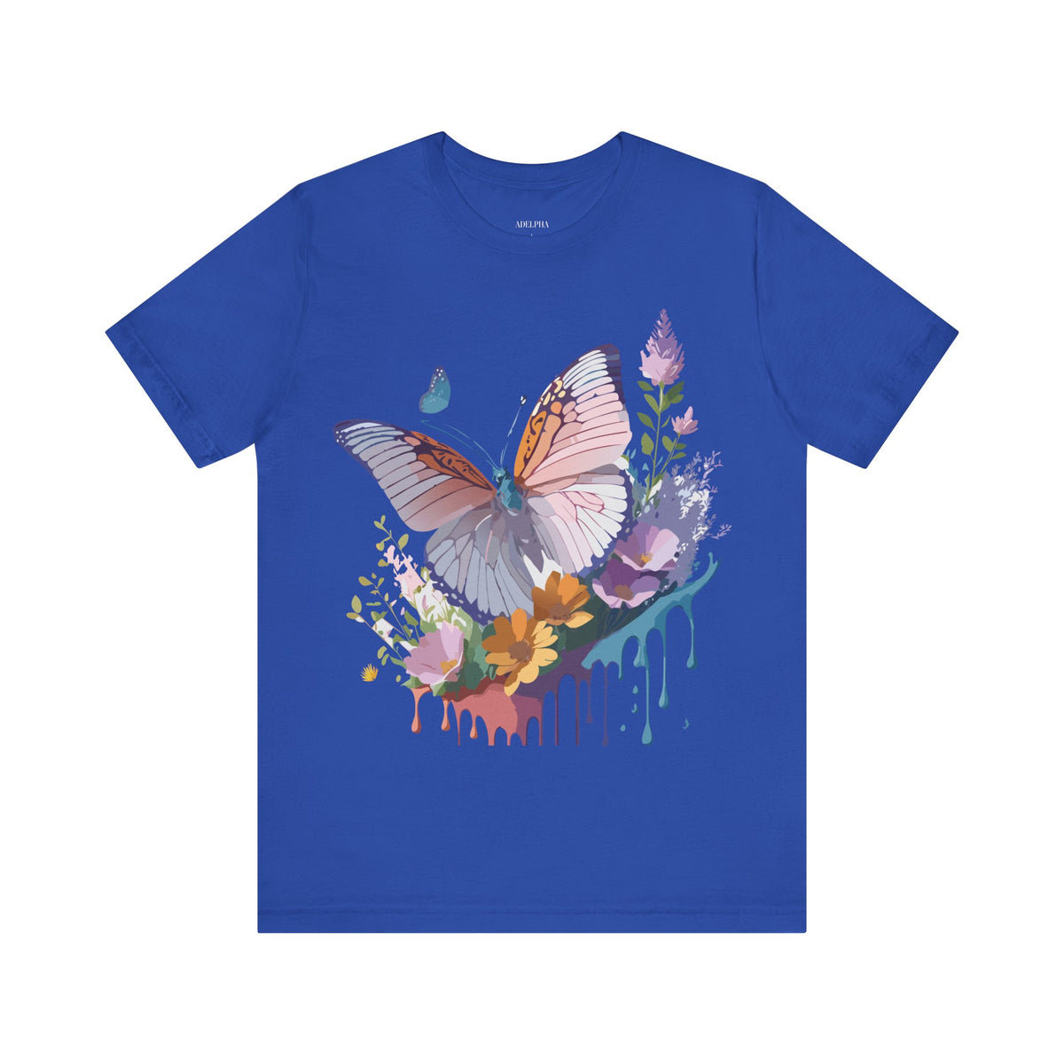 Butterfly Graphic Unisex Cotton Bella+Canvas Tee with Art Design n85