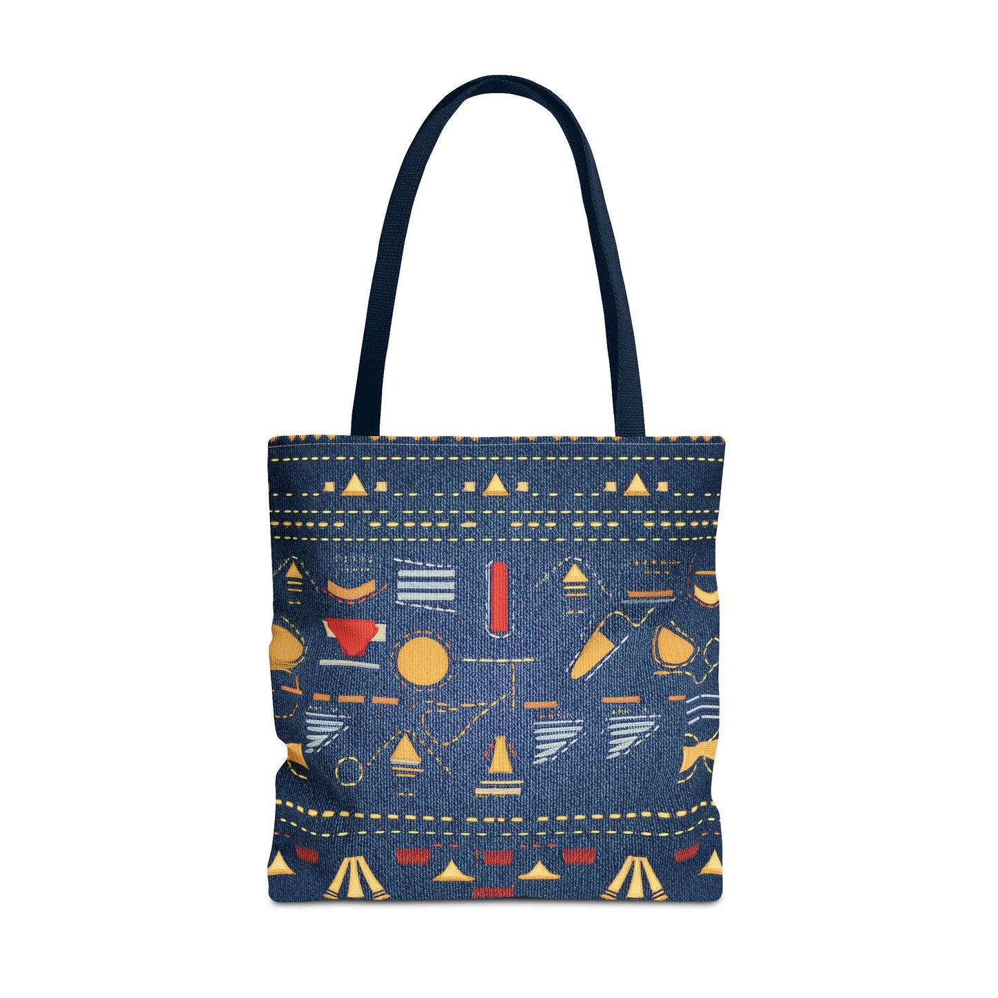 Denim Fabric Imitation Print Unisex Canvas Bag Poly Spun 3 Sizes Tote Bag 185