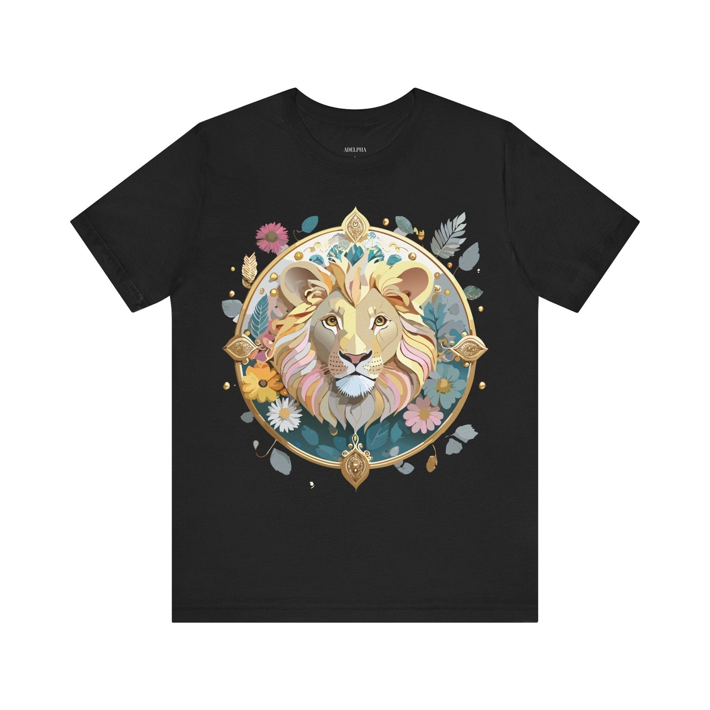 Adelpha Medallion Graphic Tee Unisex Short Sleeve Vintage Inspired Art Design Shirt