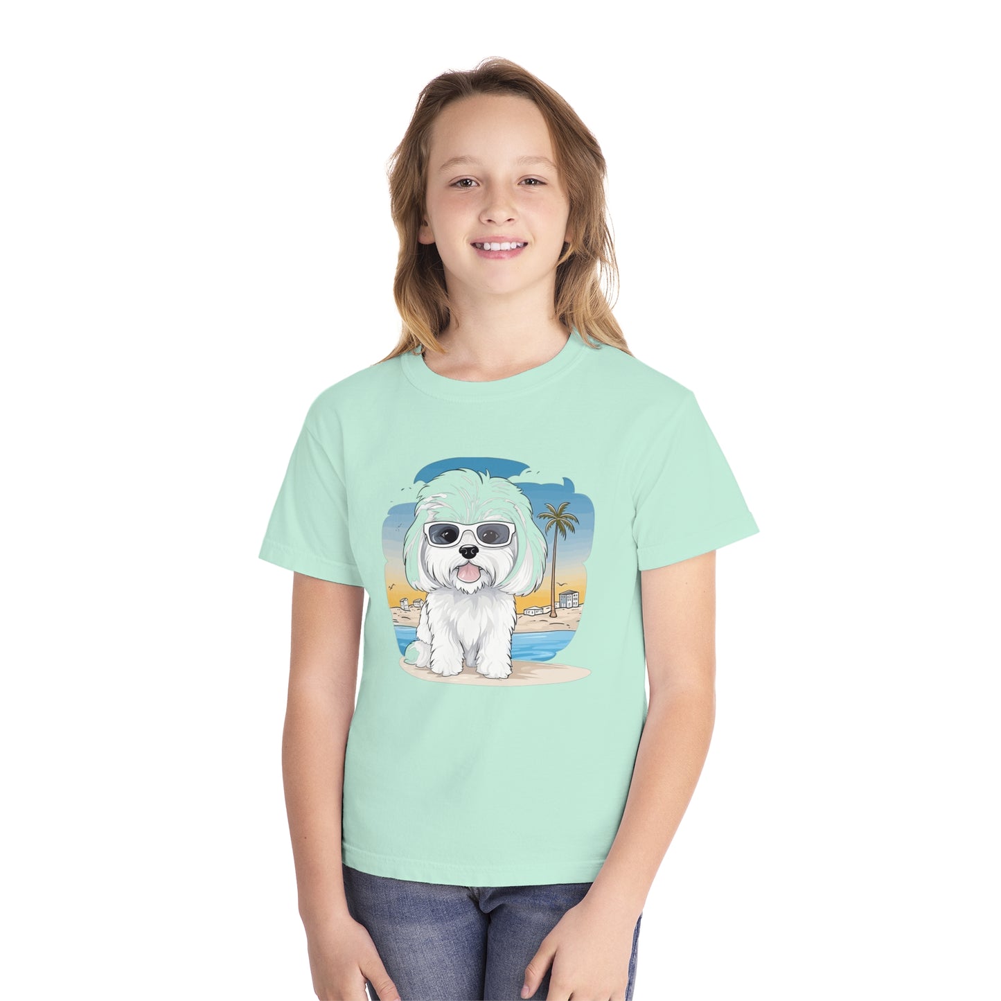 Youth Tee Shirt with Little Dog