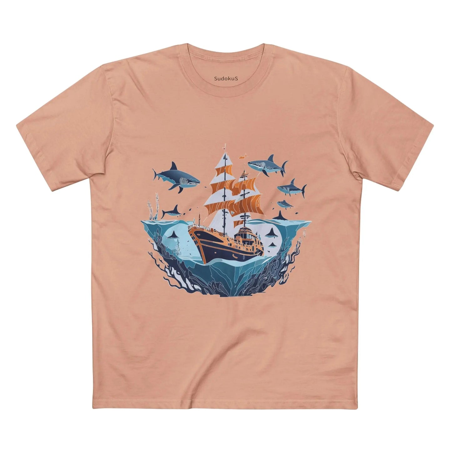 Ocean Coast Graphic Unisex 100 Cotton Staple Tee 29