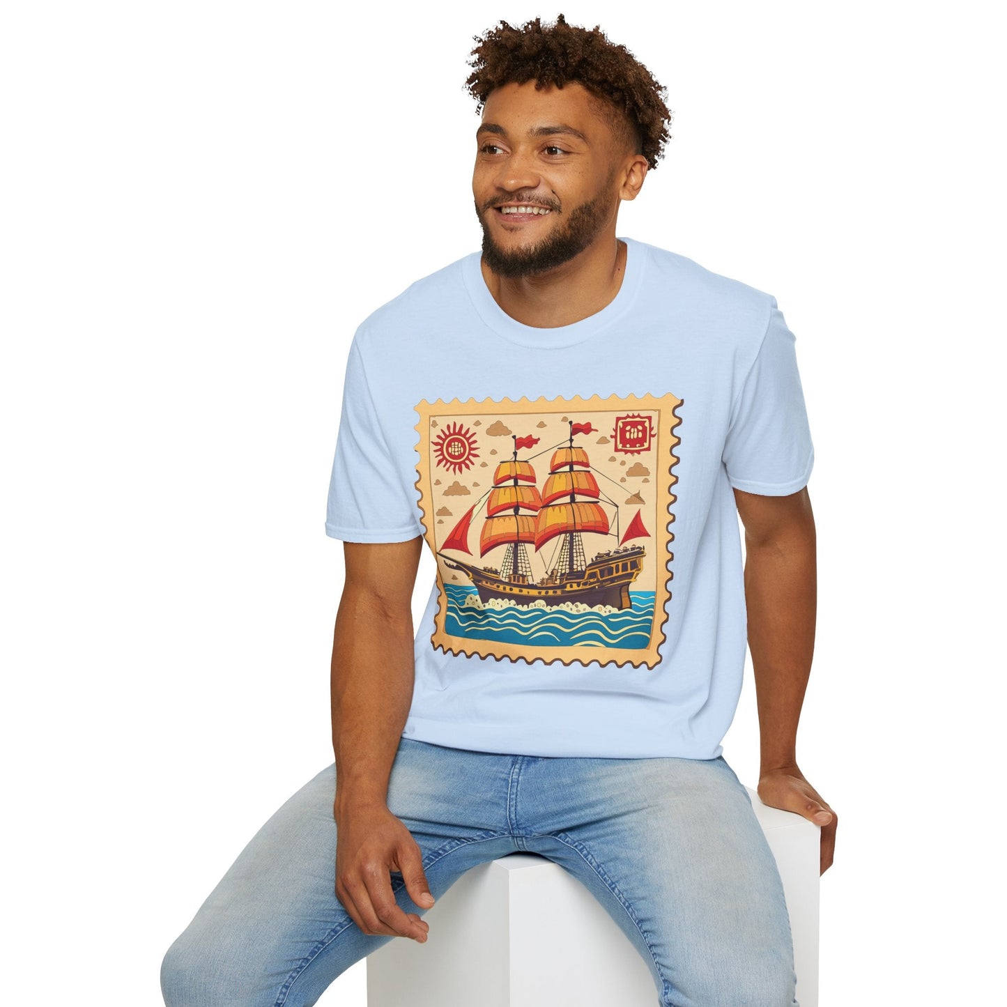 Ship T Shirts Frigate Vessel Tee Unisex Softstyle Gildan 64000 100 Percent Ring Spun Cotton