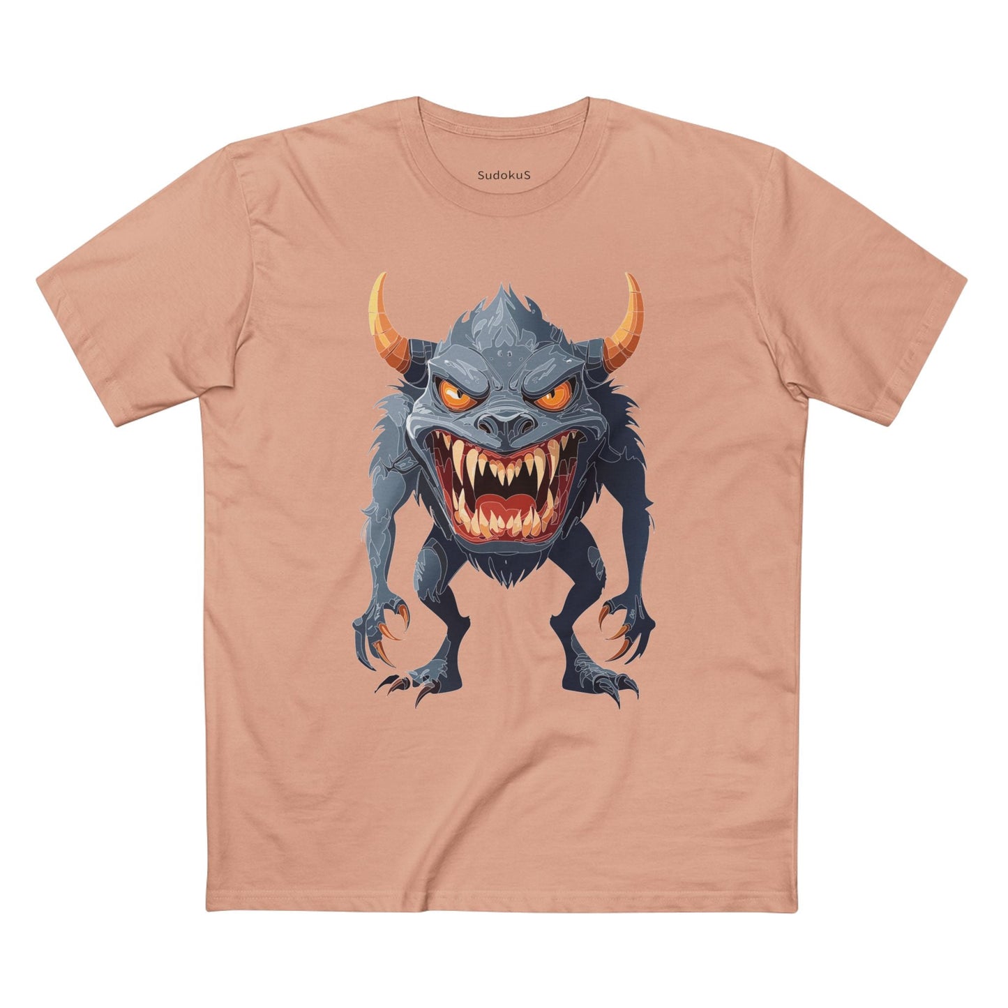 Cartoon Monsters Graphic Unisex 100 Cotton Staple Tee 4