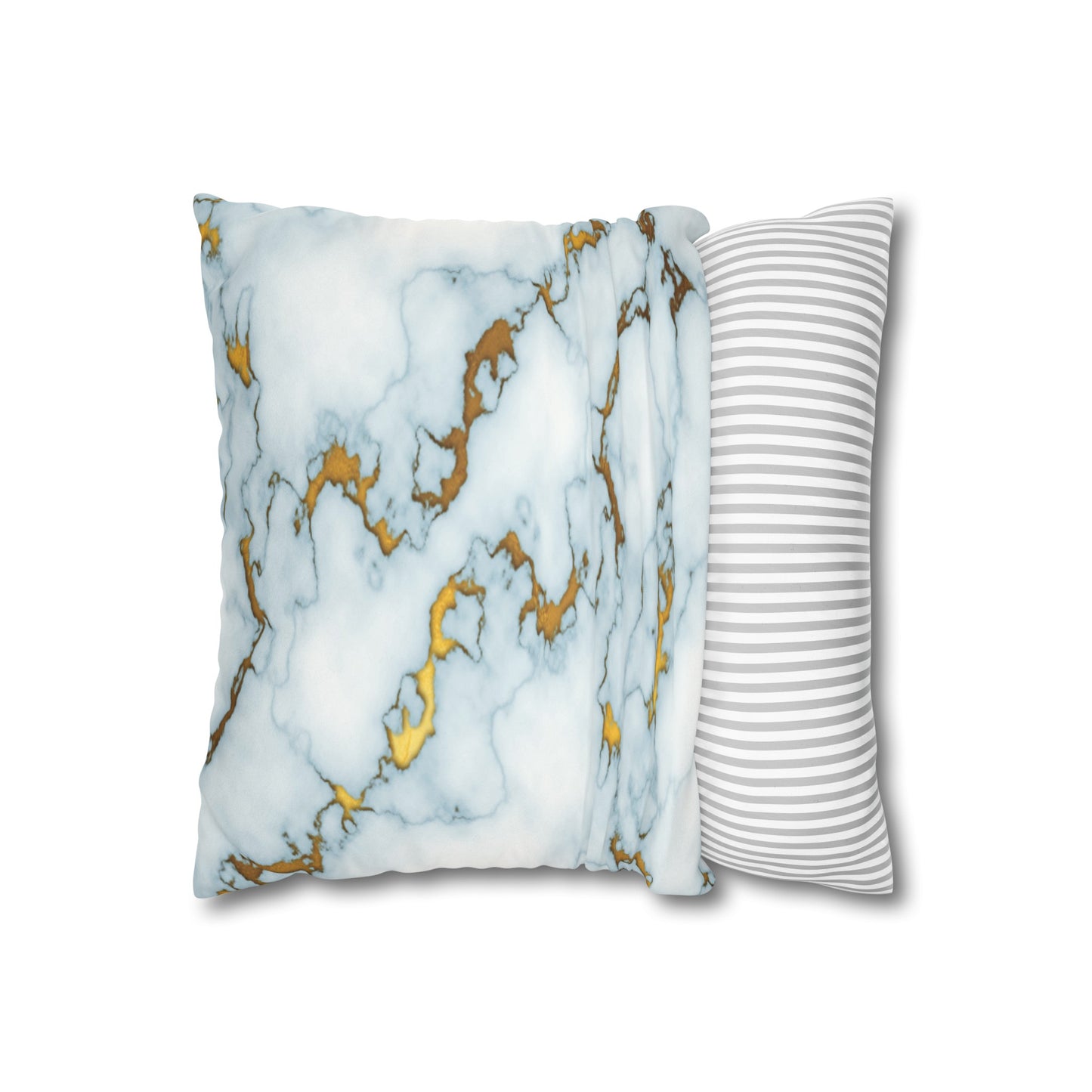 Faux Suede Pillowcase with Abstract print