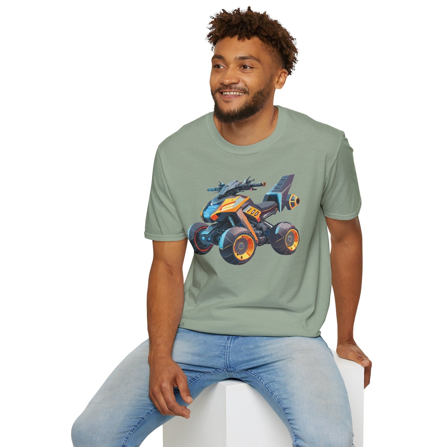 Unisex Bike T Shirt Moto Shirt With Motorcycle Design MTB Tee For Riders One Hundred Percent Cotton