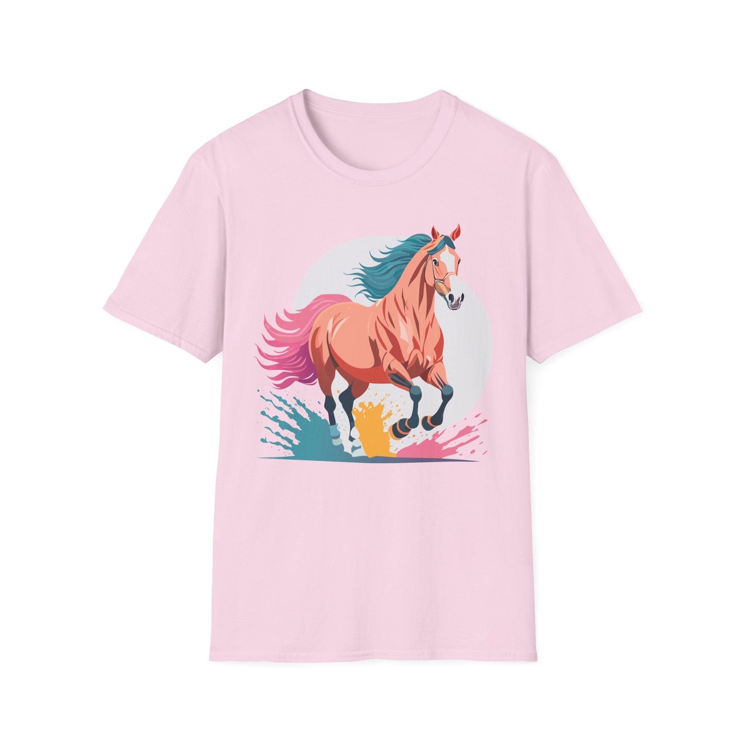Unisex Horse Shirt Tee Gildan Softstyle 64000 Premium Ringspun Cotton